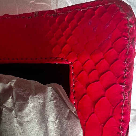 Elisabeth Weinstock Snakeskin Qatar Clutch